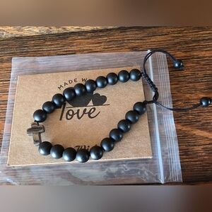 Source Unknown Black Beaded Bracelet